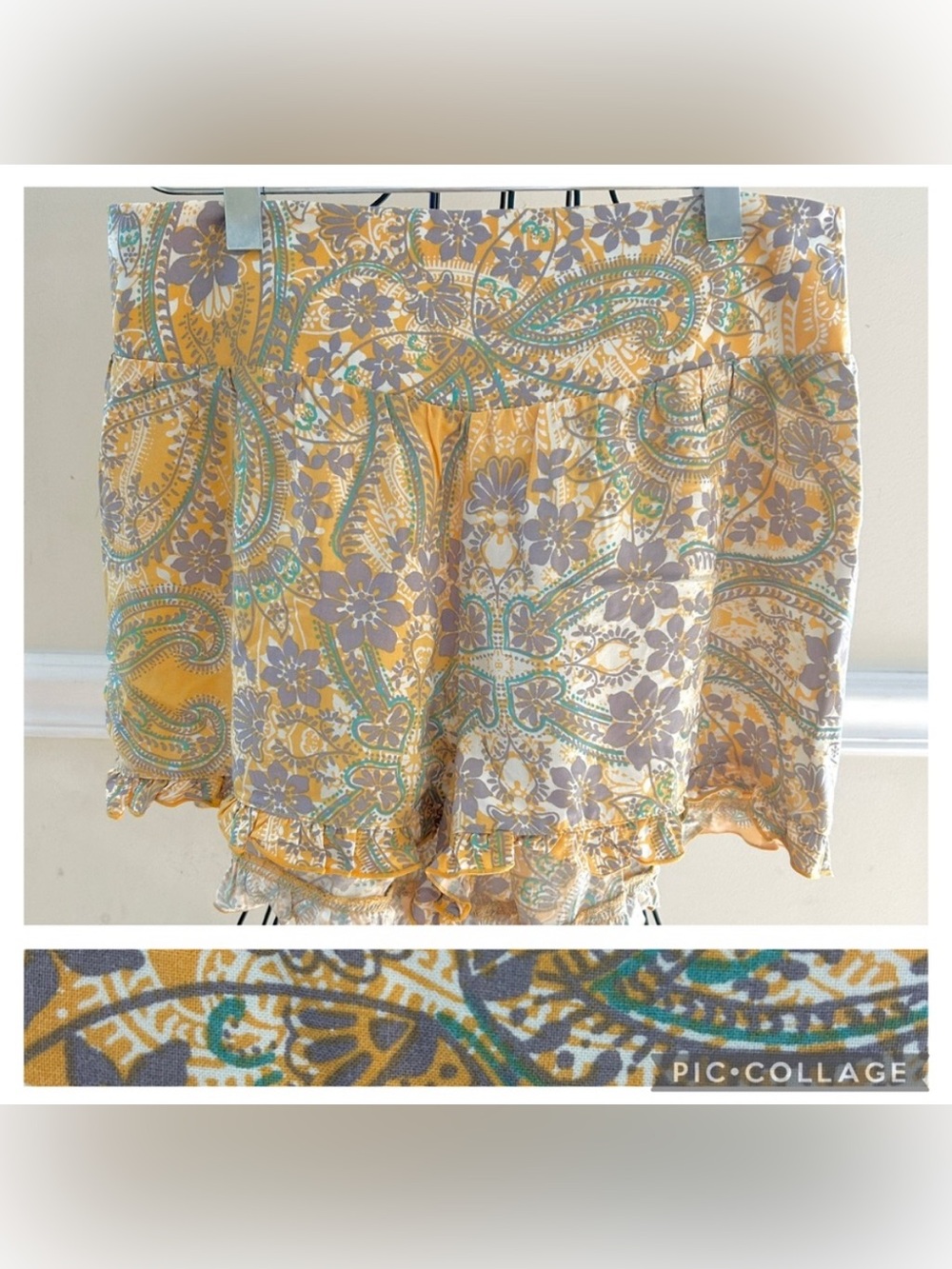 Mossimo Supply Co. Floral Paisley Print Pull on Boho Shorts